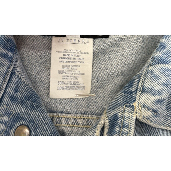 VTG Versace Denim Jacket Men Light Wash Sz Small Made in Italy y1973 Trucker 70s - Picture 10 of 12